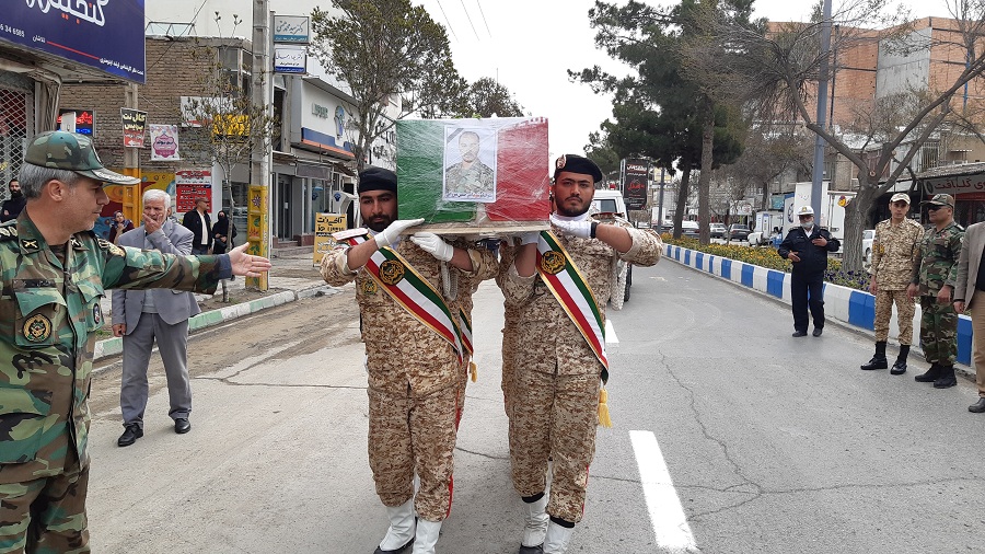 تشییع پیکر پاک شهید ارتش جمهوری اسلامی ایران در شیروان